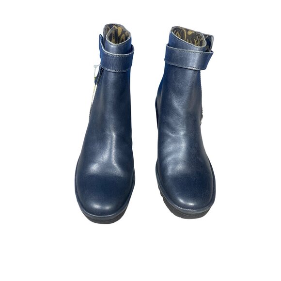 NWT Fly London Yava Ankle Boots EU 41 US 10/10.5 Gray Blue New MSRP$225 - Picture 13 of 16